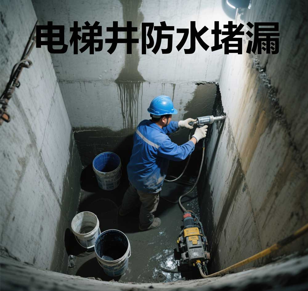 电梯井防水堵漏，余姚专业电梯井漏水维修公司